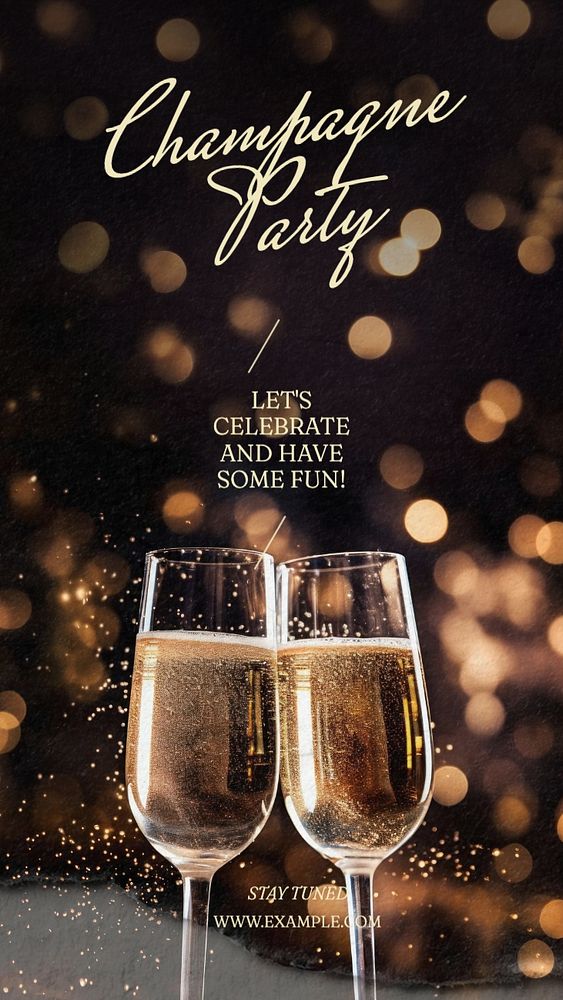 Champagne party Instagram story template