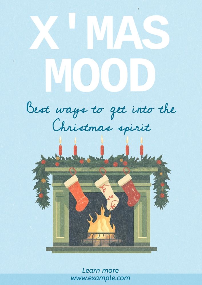 Xmas mood poster template