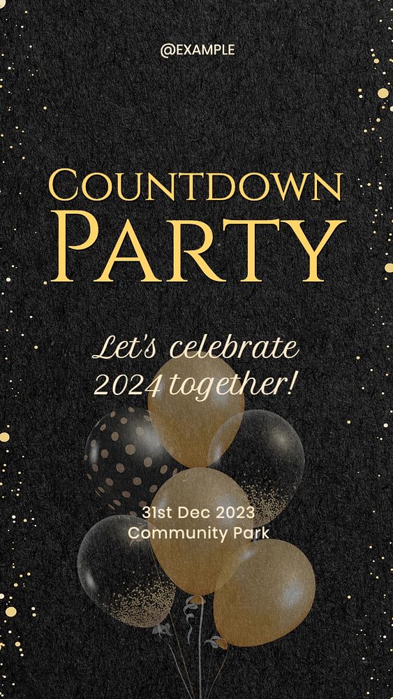 Countdown party Instagram story template