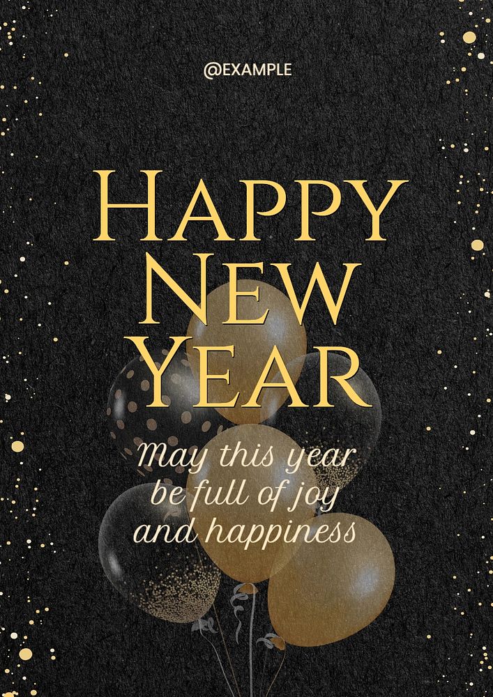 Happy New Year poster template