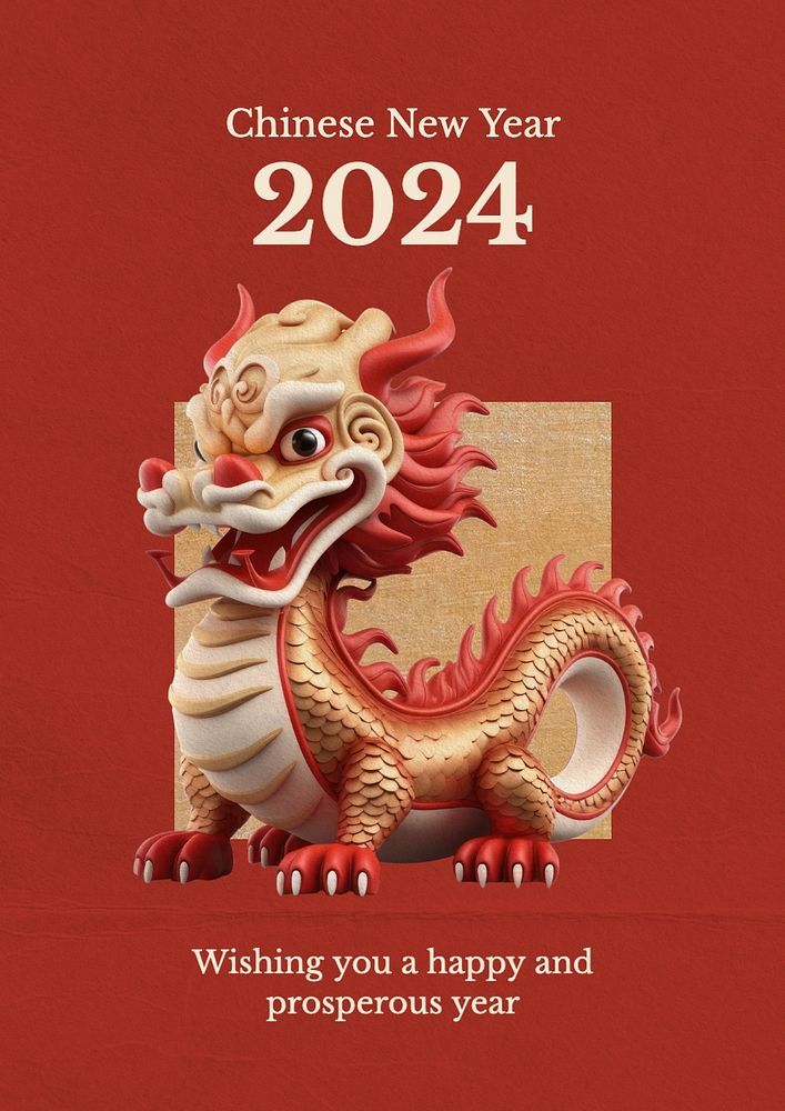 Chinese new year poster template