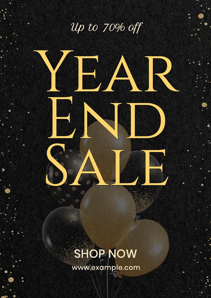 Year end sale poster template