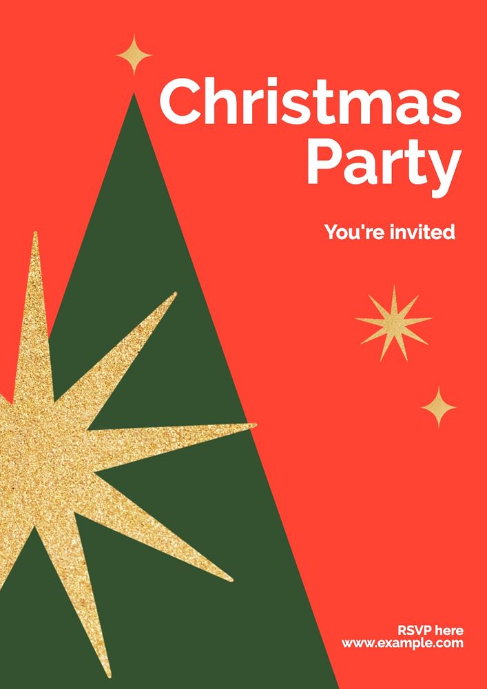 Christmas party poster template