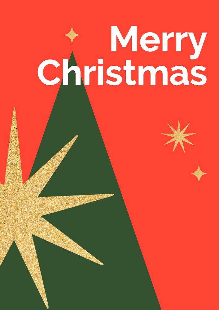 Merry Christmas poster template