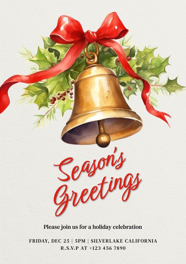 Season's greetings poster template