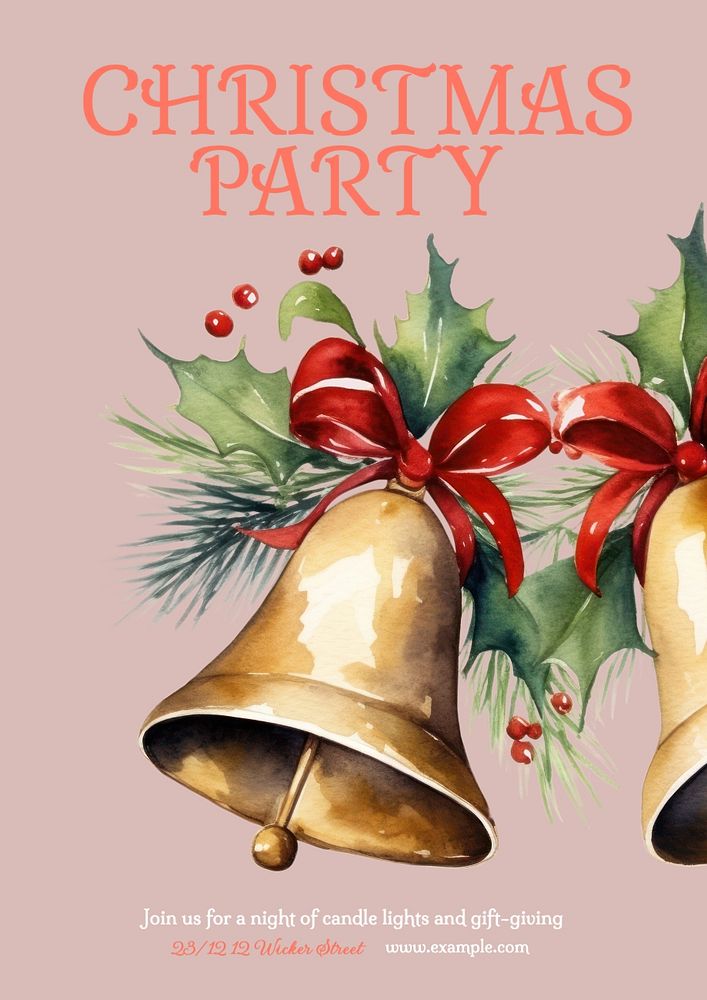 Christmas party poster template