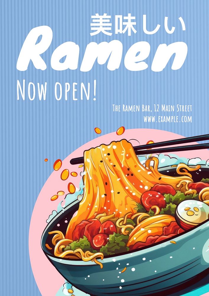 Ramen bar poster template