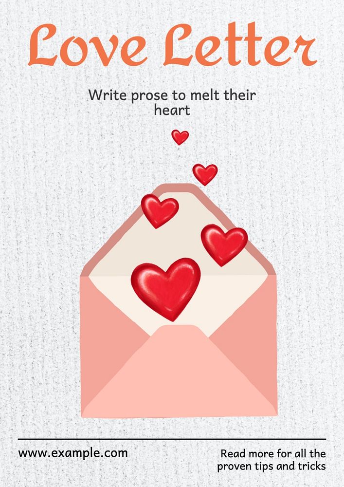 Love letter poster template | Premium Editable Template - rawpixel