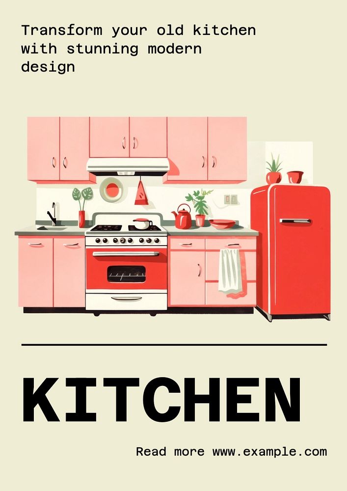 Kitchen poster template