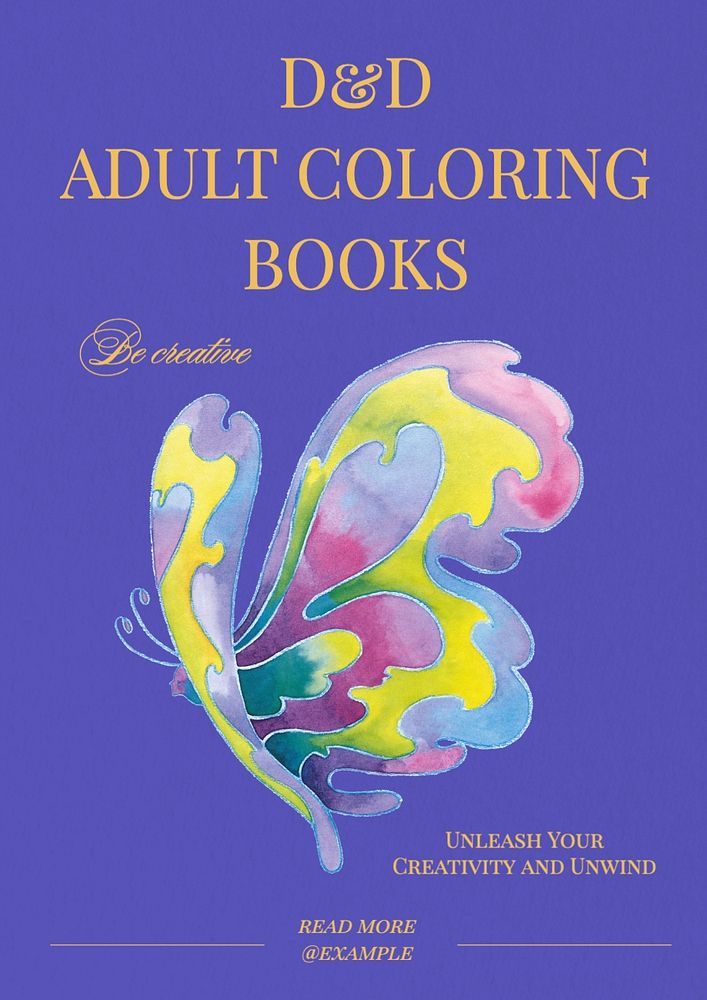 Coloring book poster template