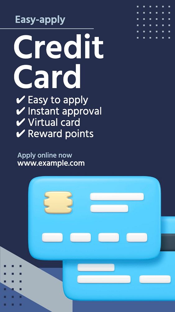 Credit card Instagram story template