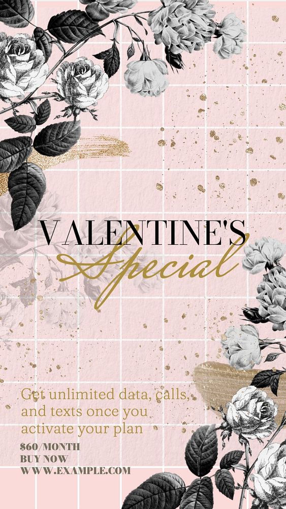 Valentine's special Instagram story template