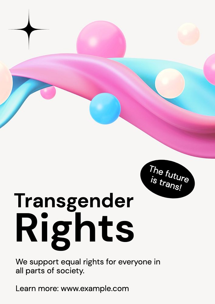 Transgender rights poster template