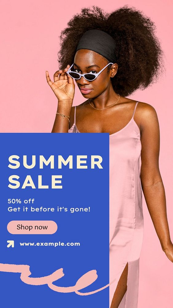 Summer sale Instagram story template