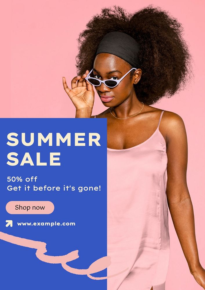 Summer sale poster template