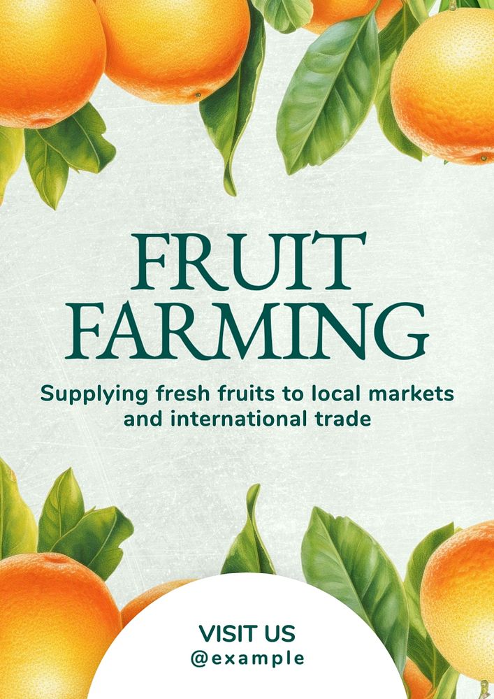 Fruit farming poster template