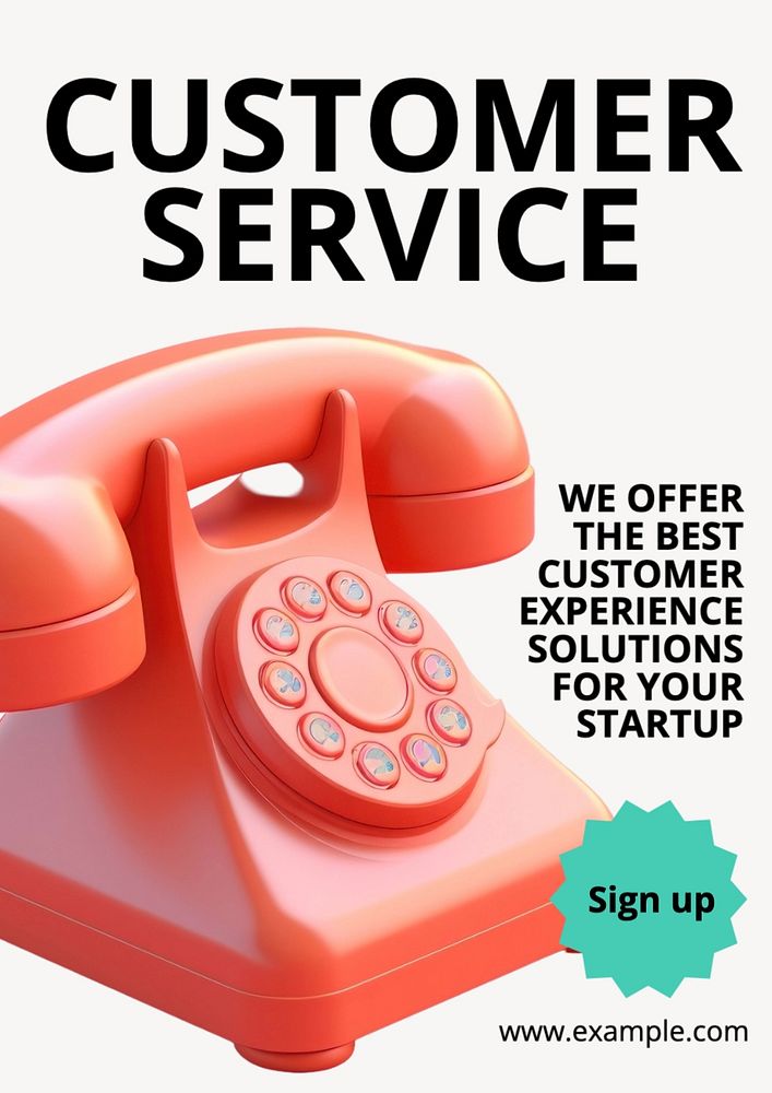 Customer service poster template