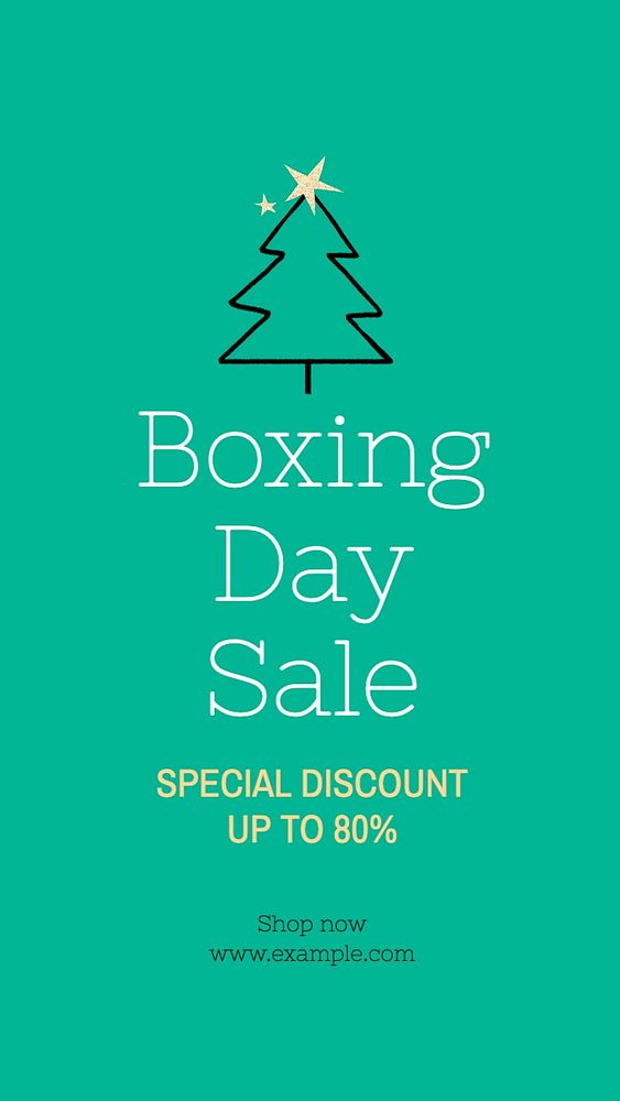 Boxing day sale Facebook story template