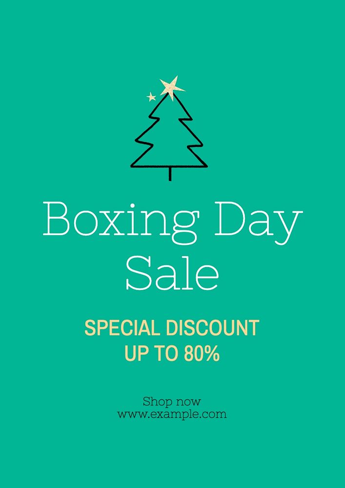 Boxing day sale poster template