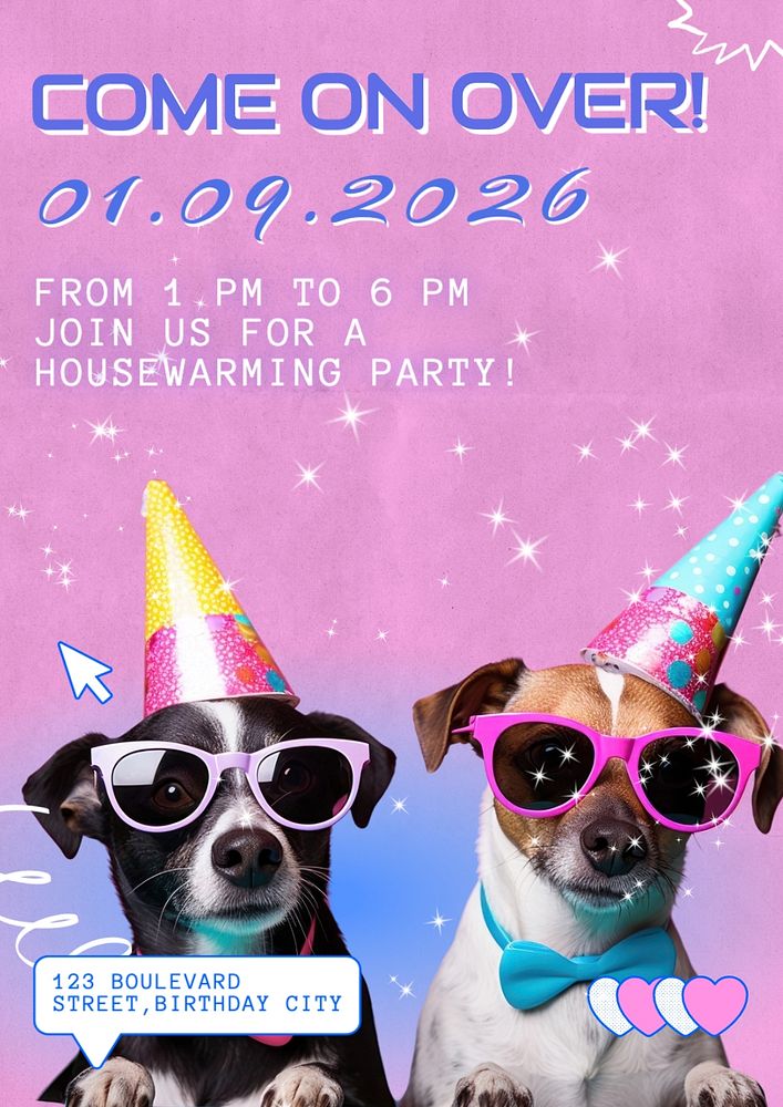 Housewarming party poster template