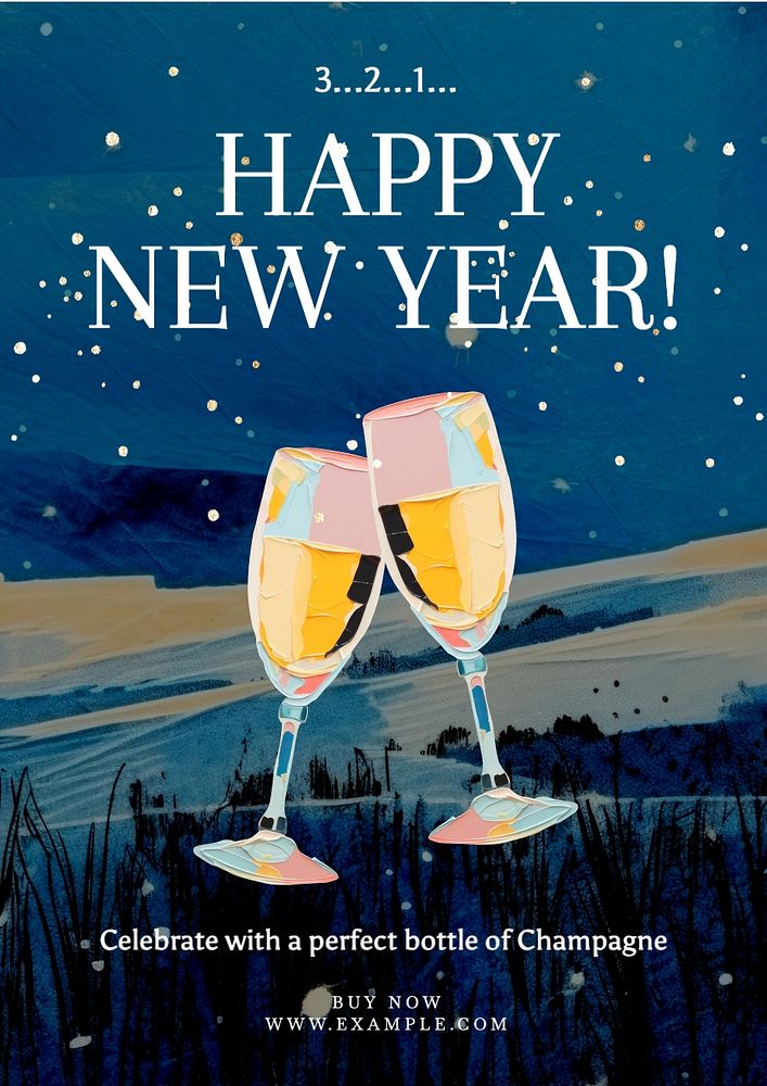 New year poster template