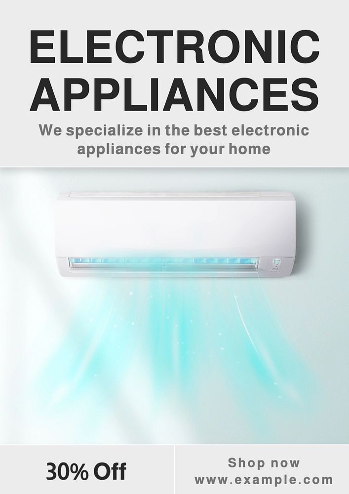 Electronic appliance poster template