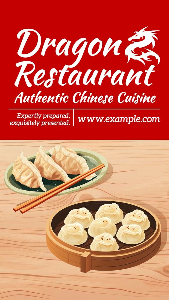 Chinese restaurant Facebook story template