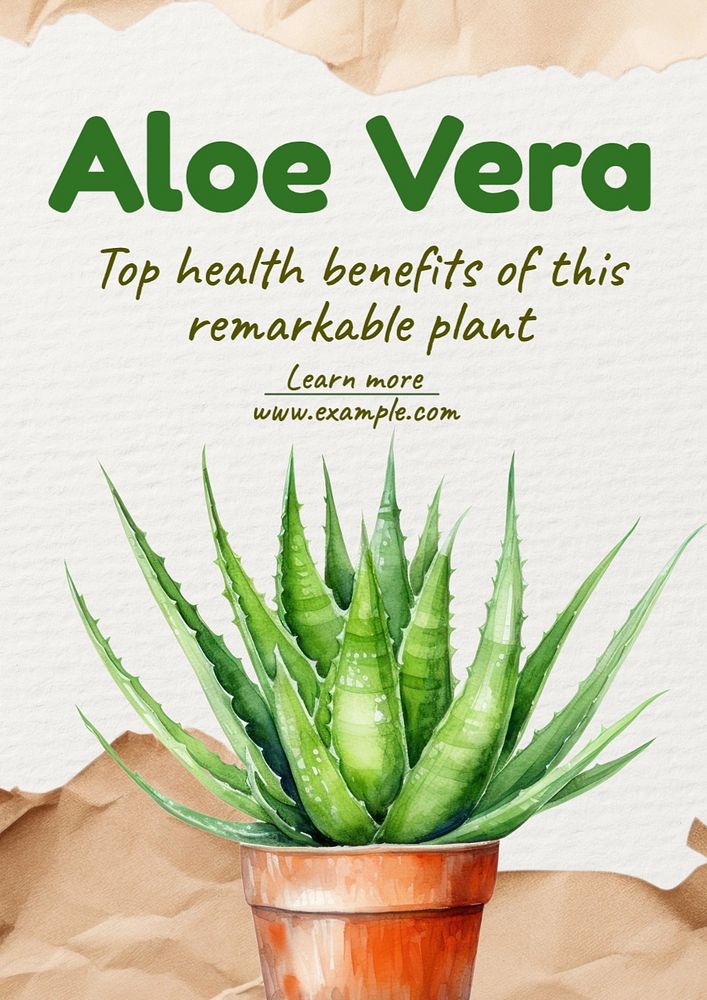 Aloe vera poster template | Premium Editable Template - rawpixel