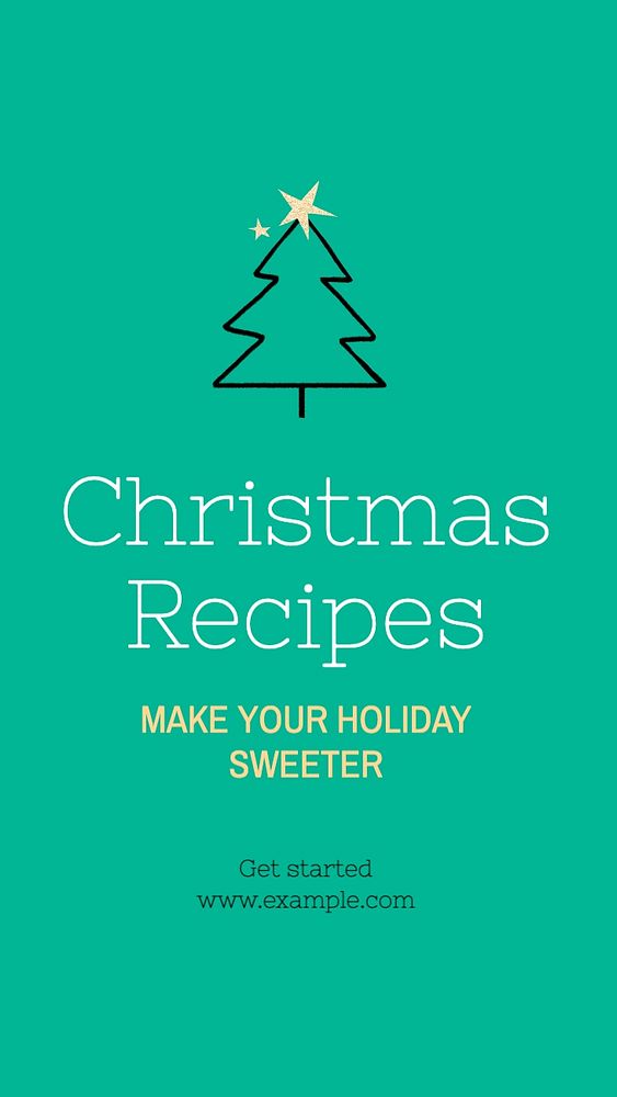 Christmas recipe Facebook story template