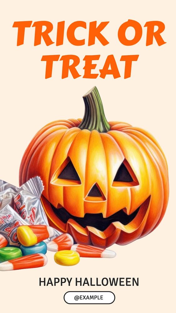 Trick or treat Instagram story template