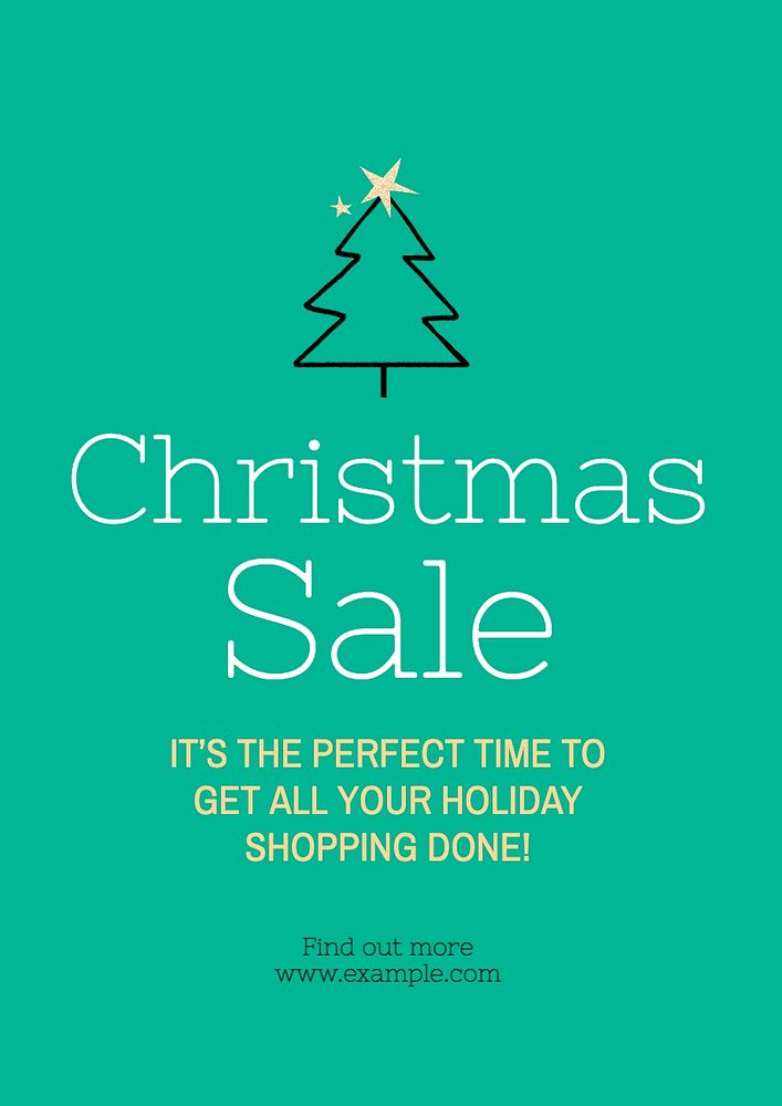 Christmas sale poster template