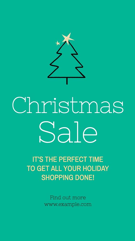 Christmas sale Facebook story template