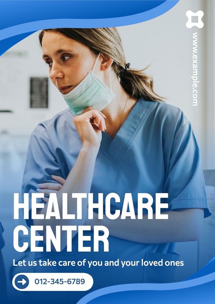 Healthcare center poster template