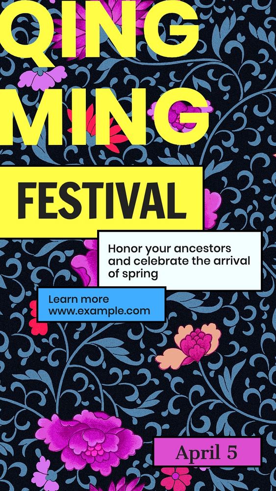 Qingming festival Instagram story template