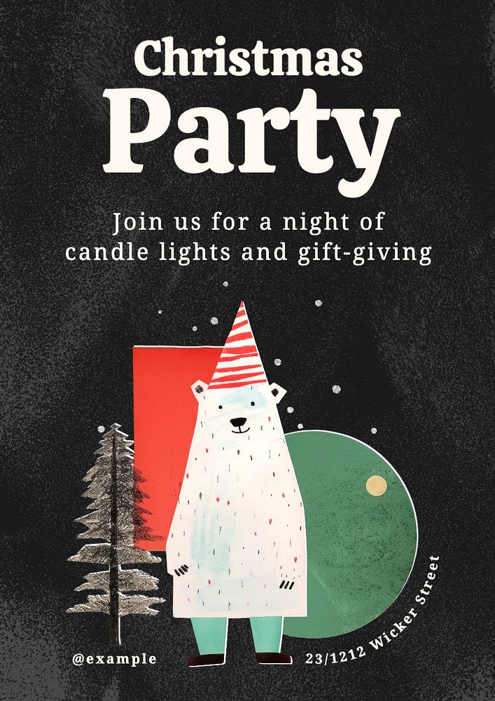 Christmas party poster template