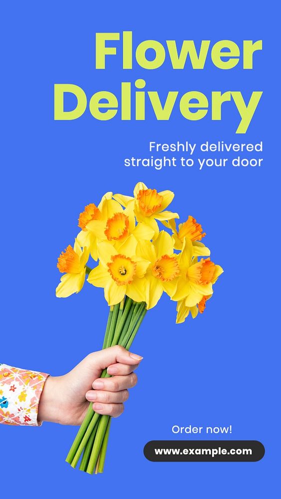 Flower delivery Facebook story template