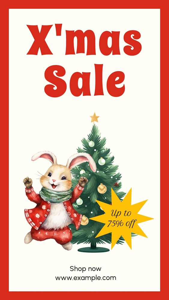 Xmas sale Instagram story template