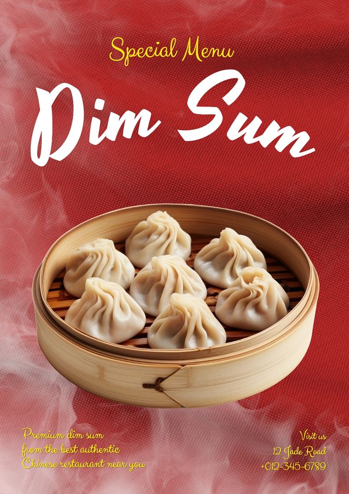 Dim sum poster template