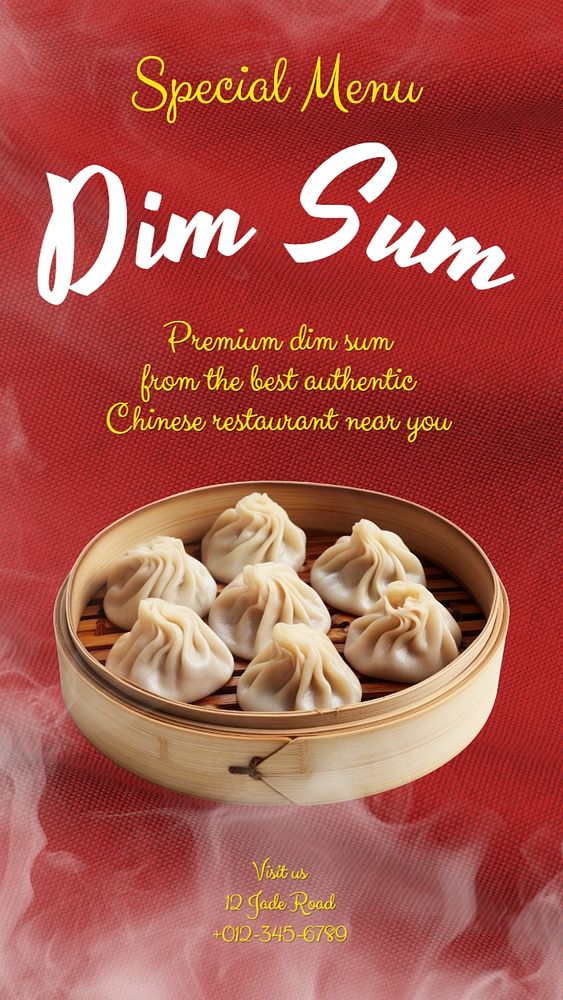 Dim sum Instagram story template