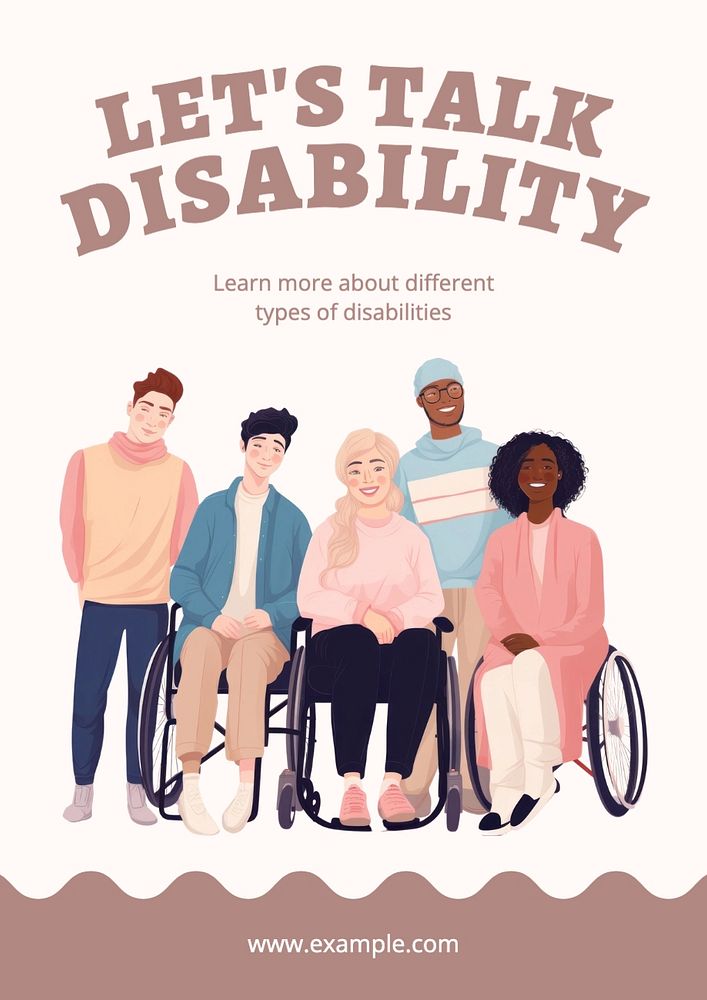 Disability article poster template