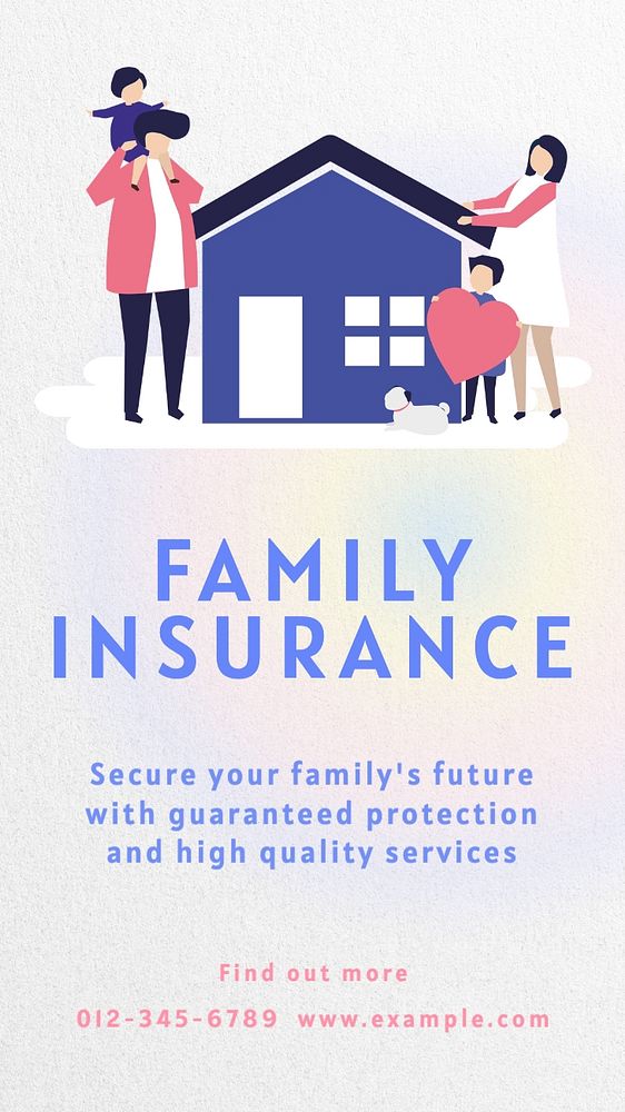 Family insurance Instagram story template