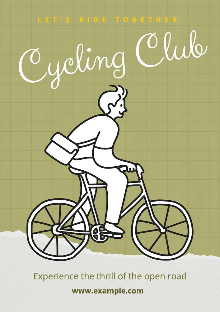 Cycling club poster template