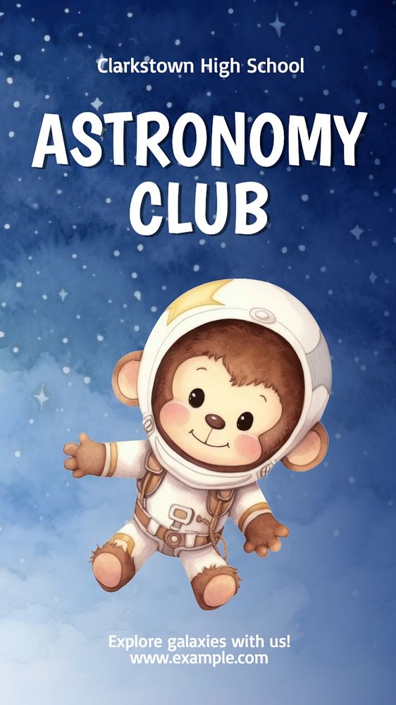 Astronomy club Instagram story template