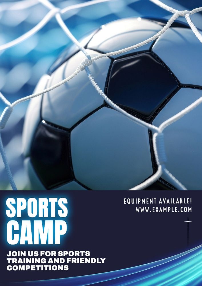 Sport camp poster template