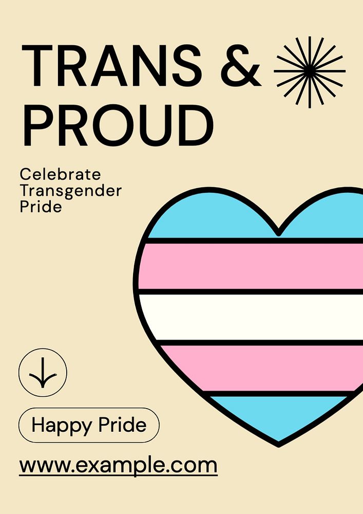 Trans pride poster template