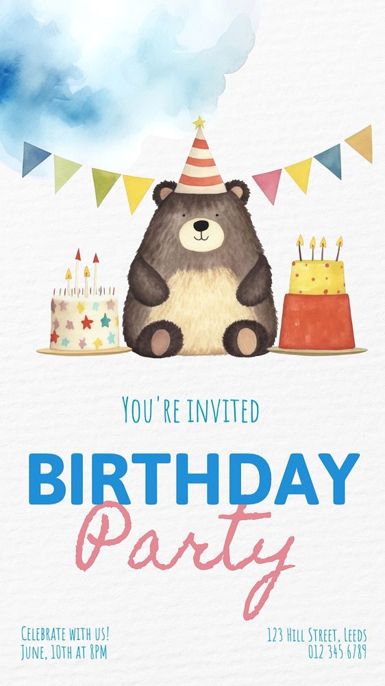 Birthday party Instagram story template