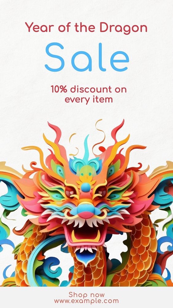 Chinese New Year sale Instagram story template