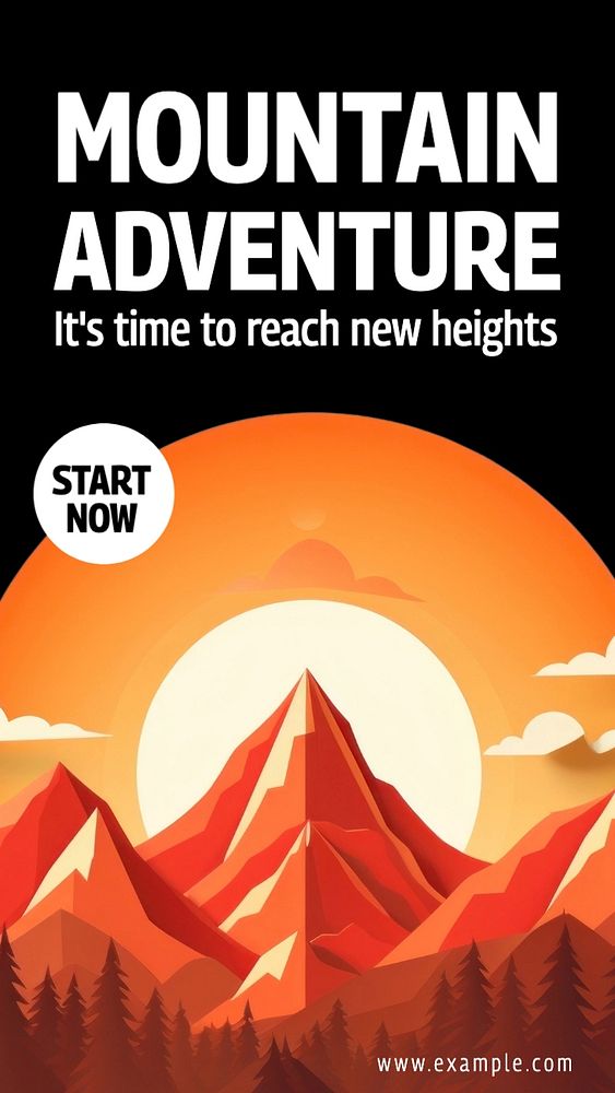 Mountain adventure Instagram story template