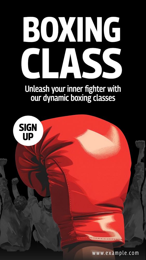 Boxing class Facebook story template