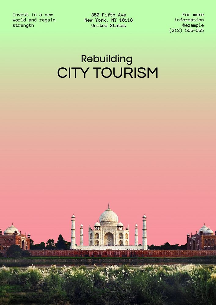 City tourism poster template